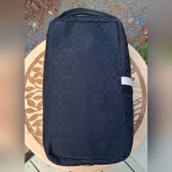 VTG Coach XL Signature Black Duffle Carry On Travel Weekender Bag & Toiletry Bag - Picture 15 of 16